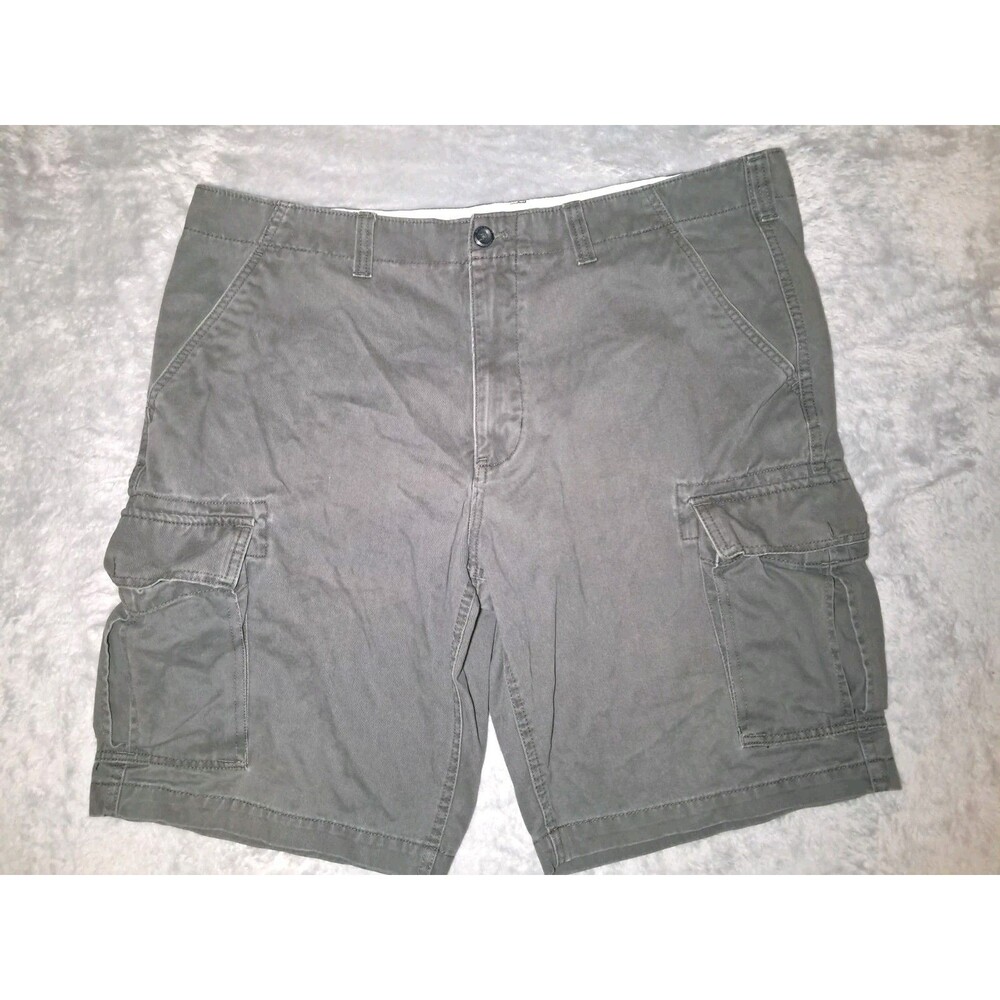 Eddie Bauer Shorts Men’s 40 Legend Wash Specially Dyed Dark Grey 100% Cotton